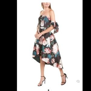 Sz 4 *Like New* Sachin & Babi High-Low Floral Cocktail Dress
